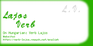 lajos verb business card